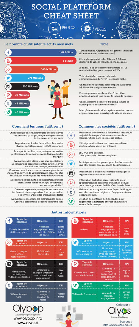 Infographie : Cartographie des réseaux sociaux ( Version Française 2014) | Marketing du web, growth et Startups | Scoop.it