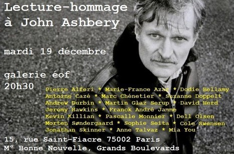 (Agenda) 19 d&eacute;cembre, Paris, soir&eacute;e-hommage &agrave; John Ashbery | Poezibao | Scoop.it