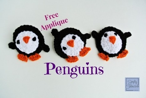 Playful Penguin Crochet Applique Pattern Simp