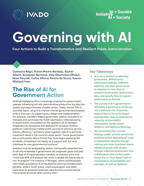 Governing with AI - key message for K-12 is that AI will amplify, not correct, poor processes (ie. weak pedagogy or weak assessment & evaluation practices) | iGeneration - Humane Use of Technology in an AI world (Pedagogy & Digital Innovation) | Scoop.it