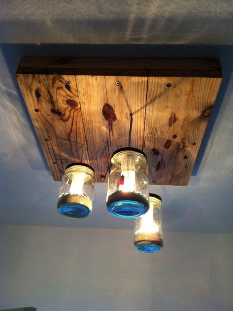 Pallet &#038; Jars Pendant Lamp | 1001 Pallets ideas ! | Scoop.it