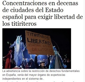 CNA: #LibertadTitiriteros Concentraciones en decenas de ciudades del Estado español para exigir Libertad de los Titiriteros | La R-Evolución de ARMAK | Scoop.it