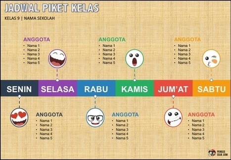 Download Contoh Desain Jadwal Piket Kreatif D