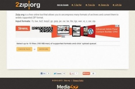 2Zip: descomprime y convierte ficheros ZIP de forma online | Aplicaciones y Herramientas . Software de Dise&ntilde;o | Scoop.it