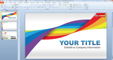 Widescreen Rainbow Template for PowerPoint Presentations | PowerPoint Presentation Library | Scoop.it