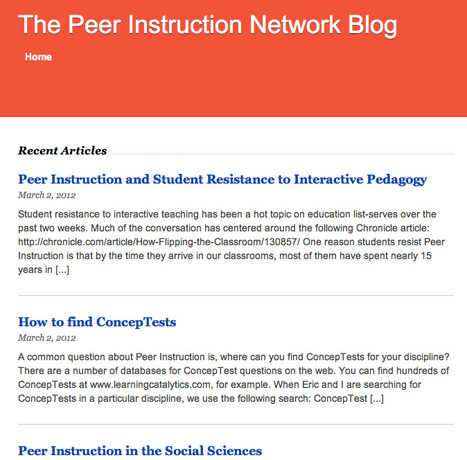 The Peer Instruction Network Blog | Digital Delights | Scoop.it