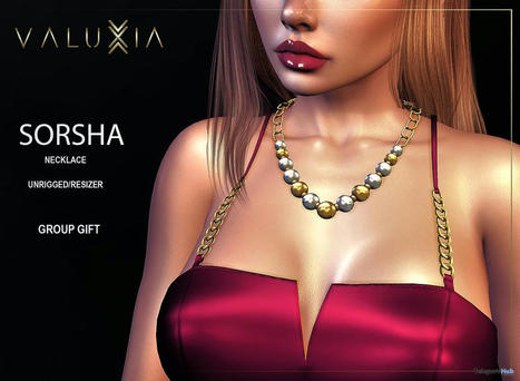 Sorsha Necklace August 2022 Group Gift by VALUXIA | Teleport Hub - Second Life Freebies | Second Life Freebies | Scoop.it