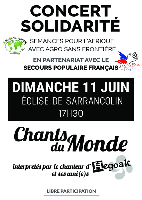Concert Solidarité à Sarrancolin le 11 juin | Vallées d'Aure & Louron - Pyrénées | Scoop.it