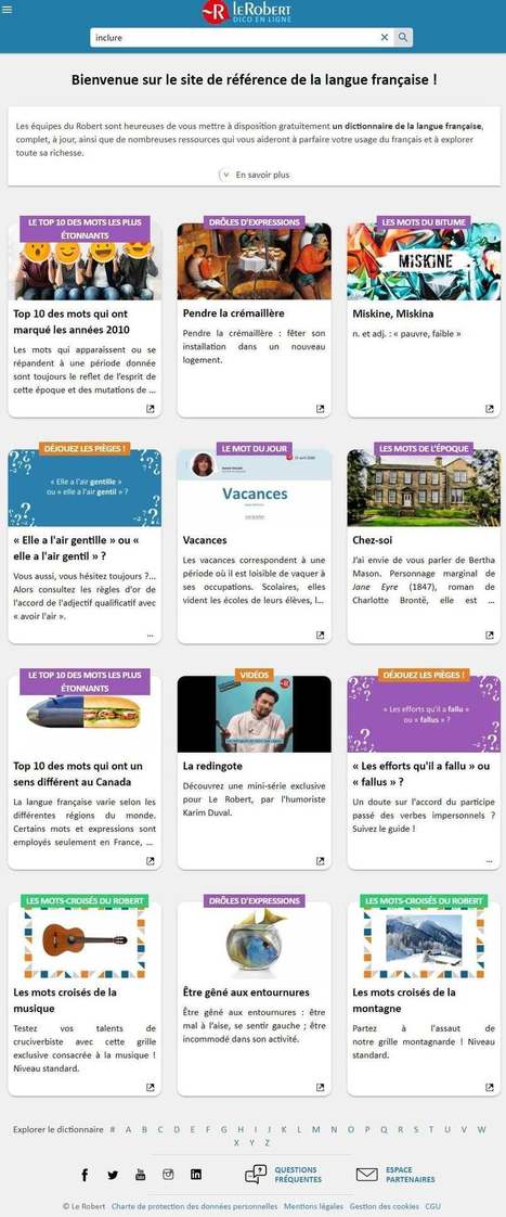 Accéder gratuitement enligne au dictionnaire Le Robert | -thécaires... | Avenir des Bibliothèques | Outils de Veille & de Curation | Scoop.it