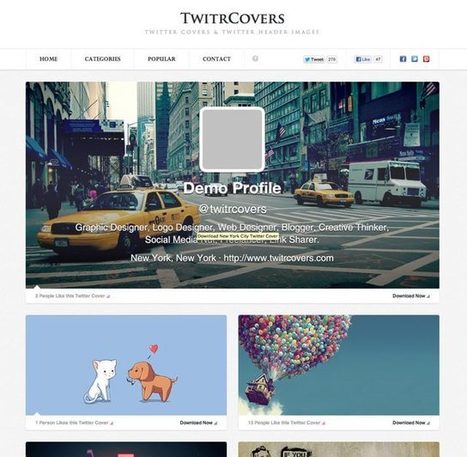 TwitrCovers : le plein de couvertures pour ton Twitter | Outils, logiciels et tutos : de la curiosité à l'indispensable | Scoop.it