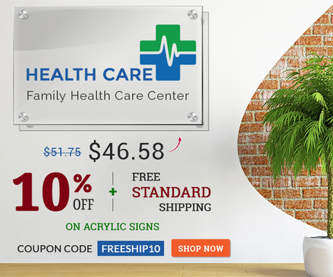 Acrylic Signs Enjoy 10 Off Free Shipping