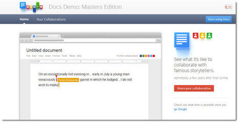 Google nos propone colaborar en Google Docs con grandes escritores de todos los tiempos | herramientas colaborativas | Scoop.it