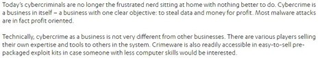 Cybercrime is a business that looks for easy money | Cyber Security | eSkills | 21st Century Learning and Teaching | Scoop.it
