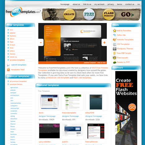 Free Web Templates - Free website templates, web templates, page layouts, flash templates, business templates, css templates, wordpress themes, joomla templates | Website template | Scoop.it
