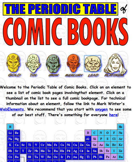 The Comic Book Periodic Table of the Elements | Moodle and Web 2.0 | Scoop.it