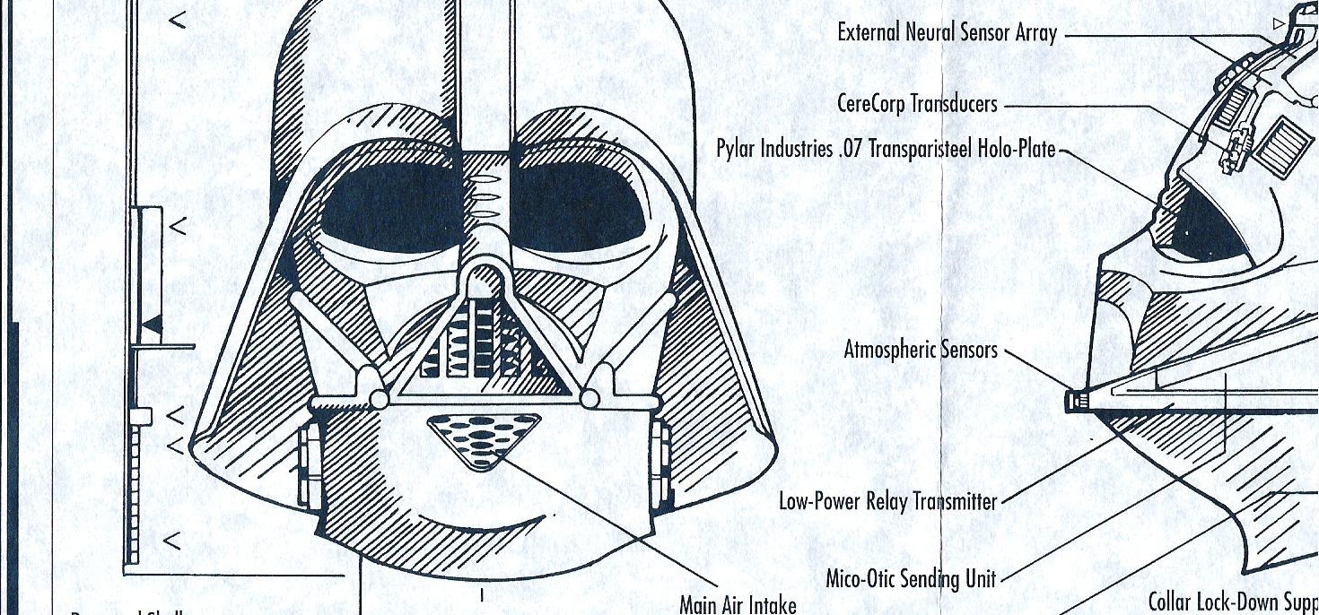 Схема шлема дарта вейдера