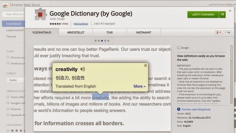 Tapaus Googlen sanakirja | 1Uutiset - Lukemisen tähden | Scoop.it