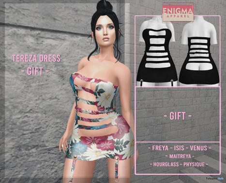 Tereza Dress Floral Teleport Hub Group Gift by Enigma Apparel | Teleport Hub - Second Life Freebies | Second Life Freebies | Scoop.it