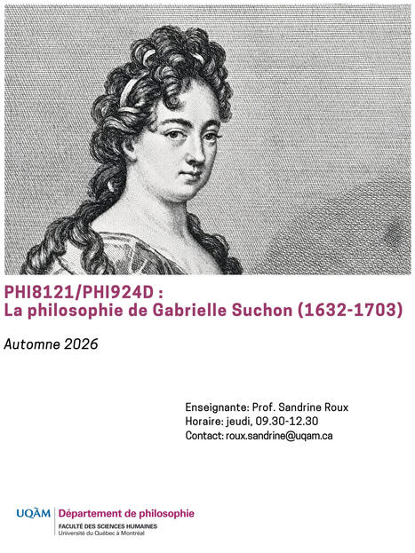 Cours d'automne 2026 - PHI4218, PHI8121, PHI8180 et PHI8620 - D&eacute;partement de philosophie - UQAM | Philosophie en France | Scoop.it