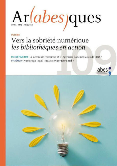 Sobriété numérique et bibliothèque - Arabesques n°109 | Veille professionnelle | Scoop.it