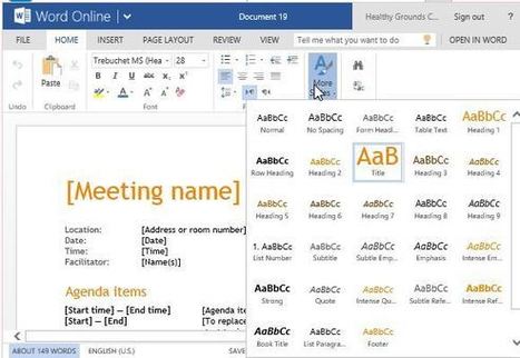 Business Meeting Agenda Template For Word Online | PowerPoint Presentation | Business and Productivity Tools | Scoop.it
