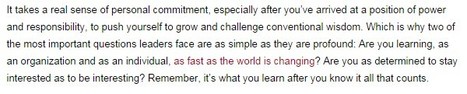 The Best Leaders Are Insatiable Learners | 21st Century Learning and Teaching | Scoop.it