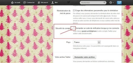 Comment protéger un compte Twitter en activant l'option de vérification par téléphone | Technologie Au Quotidien | Scoop.it