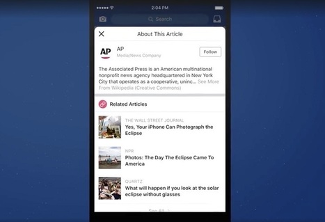 Facebook teste une autre mesure contre les sources de désinformation | LA CURATION DE CONTENU DANS UN ENVIRONNEMENT NUMÉRIQUE | Scoop.it