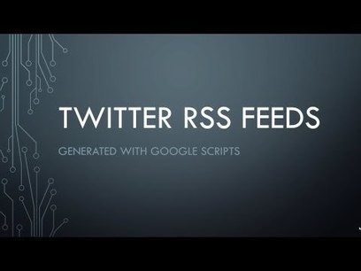 How to Create RSS Feeds for Twitter | iGeneration - 21st Century Education (Pedagogy & Digital Innovation) | Scoop.it