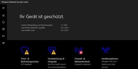 Windows 10: Erster Blick auf neues Windows Defender Security Center | Free Tutorials in EN, FR, DE | Scoop.it