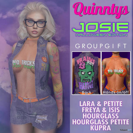 Josie Outfit: Halloween Edition October 2021 Group Gift by Quinnty’s | Teleport Hub - Second Life Freebies | Second Life Freebies | Scoop.it