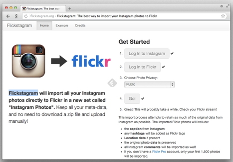Flickstagram : Importer vos photos Instagram dans Flickr | Le Top des Applications Web et Logiciels Gratuits | Scoop.it