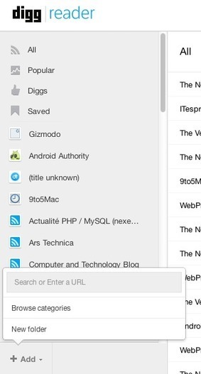Tour d’horizon de Digg Reader : un Google Reader like seulement | Technologie Au Quotidien | Scoop.it