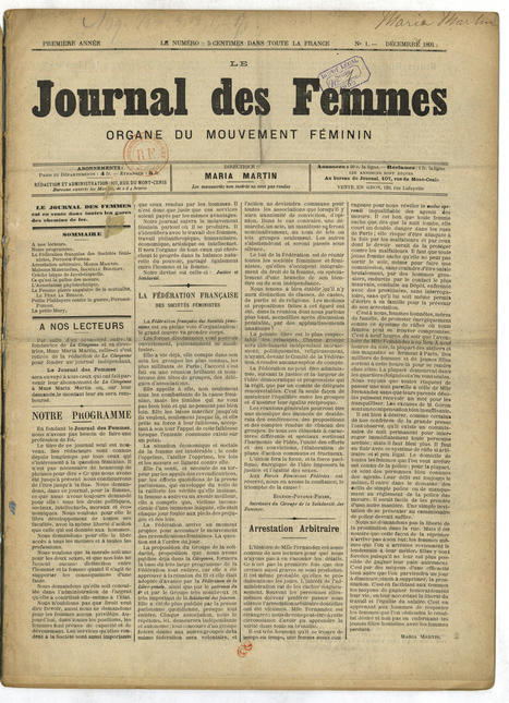 L’essor d’un journalisme au féminin, fin XIXe début XXe | DocPresseESJ | Scoop.it