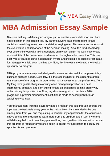 mba admission essay help