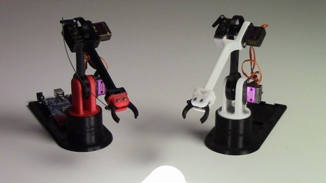 Pequeños brazos robots didácticos impresos en 3D y controlados con Arduino | tecno4 | Scoop.it