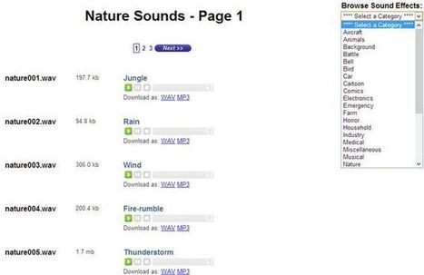 GRSites, gran colección de efectos de sonido para descargar | Educación, TIC y ecología | Scoop.it