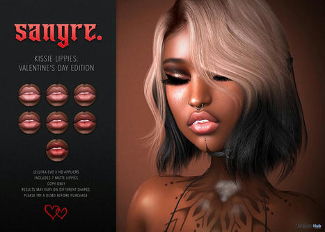 Kissie Lippies February 2023 Group Gift by {sangre} | Teleport Hub - Second Life Freebies | Second Life Freebies | Scoop.it