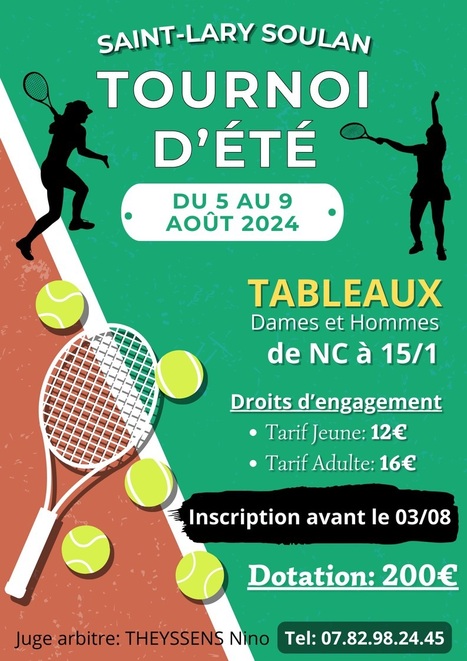Tournoi de tennis à Saint-Lary du 5 au 9 août | Vallées d'Aure & Louron - Pyrénées | Scoop.it
