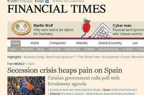 El 'Financial Times' dedica su portada a la "secesión" de Catalunya | PERIÓDICOS Y NOTICIAS | Scoop.it