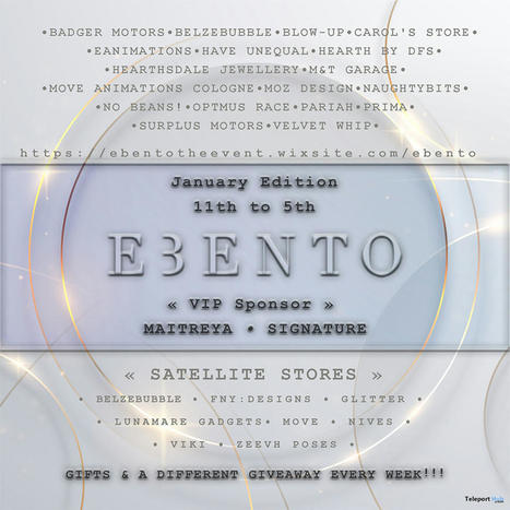 eBento | Teleport Hub - Second Life Events | Second Life Freebies | Scoop.it