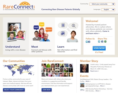 RareConnect: Online global patient network for Rare Diseases | PATIENT EMPOWERMENT & E-PATIENT | Scoop.it