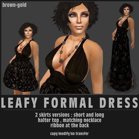 Leafy Formal Short and Long Dress by ROXY CLOTHING | Teleport Hub | Teleport Hub | Scoop.it