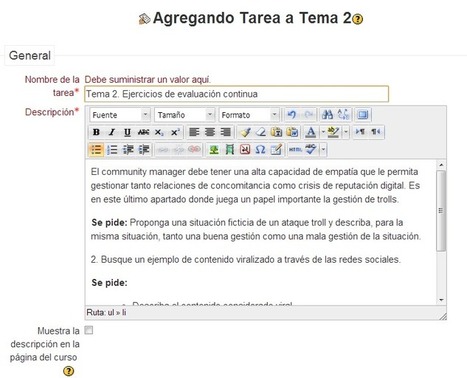 El diseño y envío de tareas en eLearning con Moodle | Educación y TIC | Scoop.it