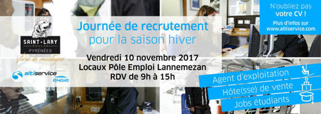 Altiservice : recrutement au Pôle Emploi de Lannemezan le 10 novembre | Vallées d'Aure & Louron - Pyrénées | Scoop.it