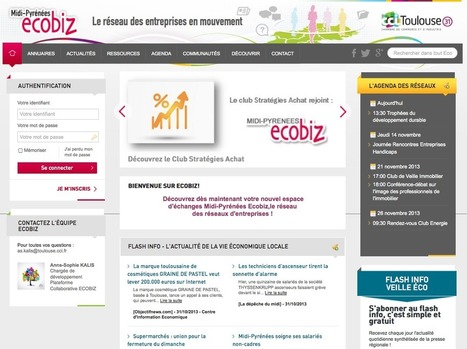 La CCI de Toulouse lance le portail collaboratif Midi-Pyrénées Ecobiz | Formations pour Cadres | Scoop.it