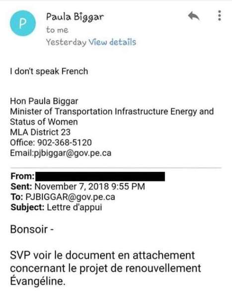 P.E.I. cabinet minister under fire for email response: 'I don't speak French' | CBC News | Language and Culture | Scoop.it