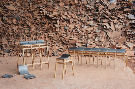 Bar stools and benches by tsuyoshi hayashi are built with discarded roof tiles | Eco-conception | Scoop.it