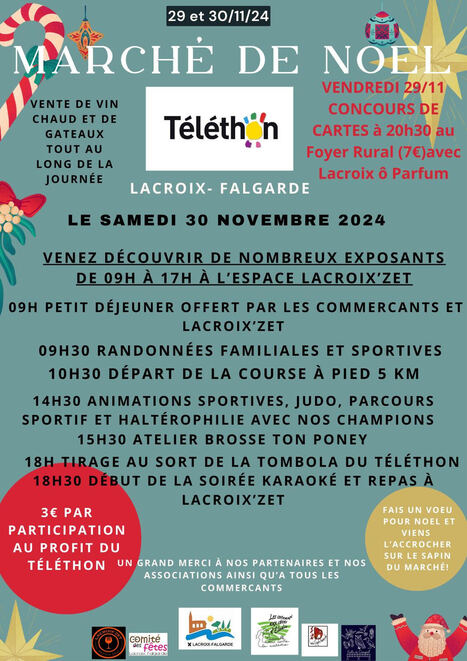 Téléthon samedi 29 & 30 novembre 2024 | Lacroix-Falgarde | Scoop.it