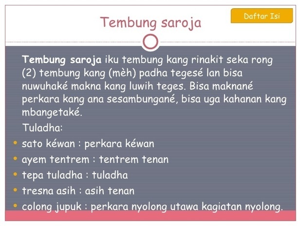 Tembung Saroja Lan Tegese Perhitungan Soal